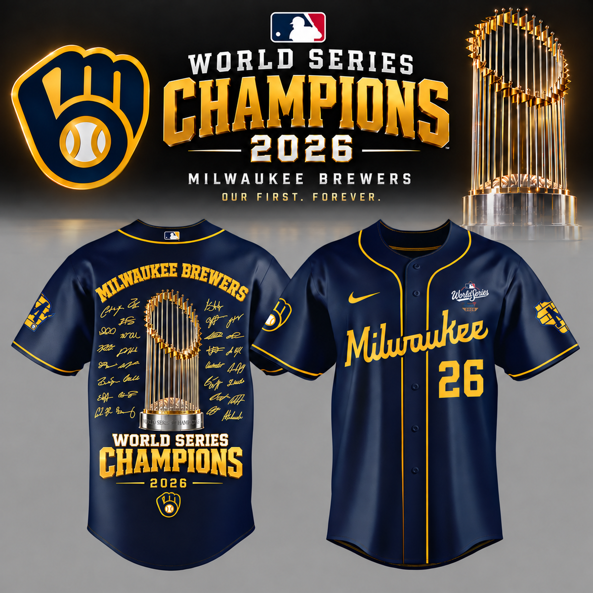 Milwaukee Brewers 2026 World Series Champions – Jersey