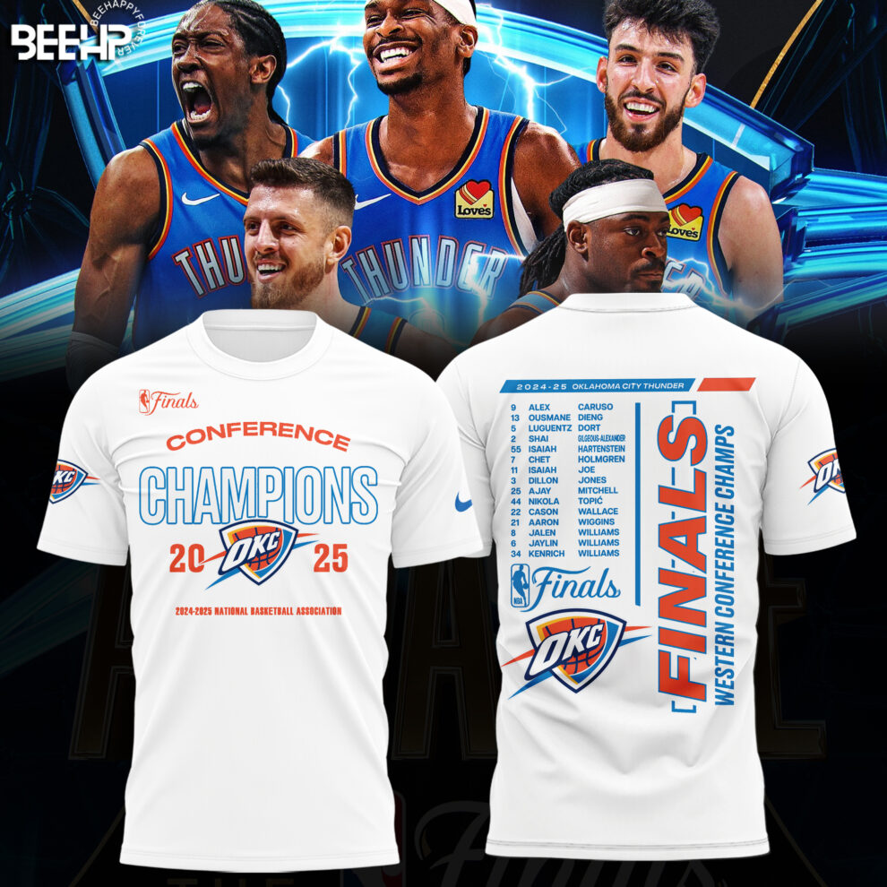 Oklahoma City Thunder 2025 Western Conference Champions T-Shirt
