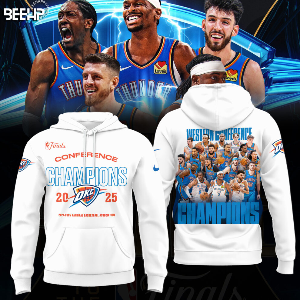 Oklahoma City Thunder 2025 Western Conference Champions Hoodie