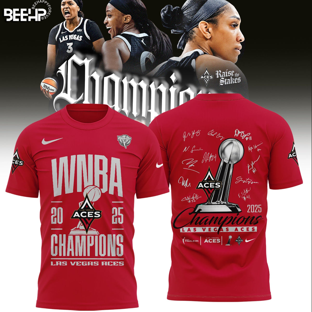 Las Vegas Aces 2025 WNBA Champions Limited Edition T-Shirt