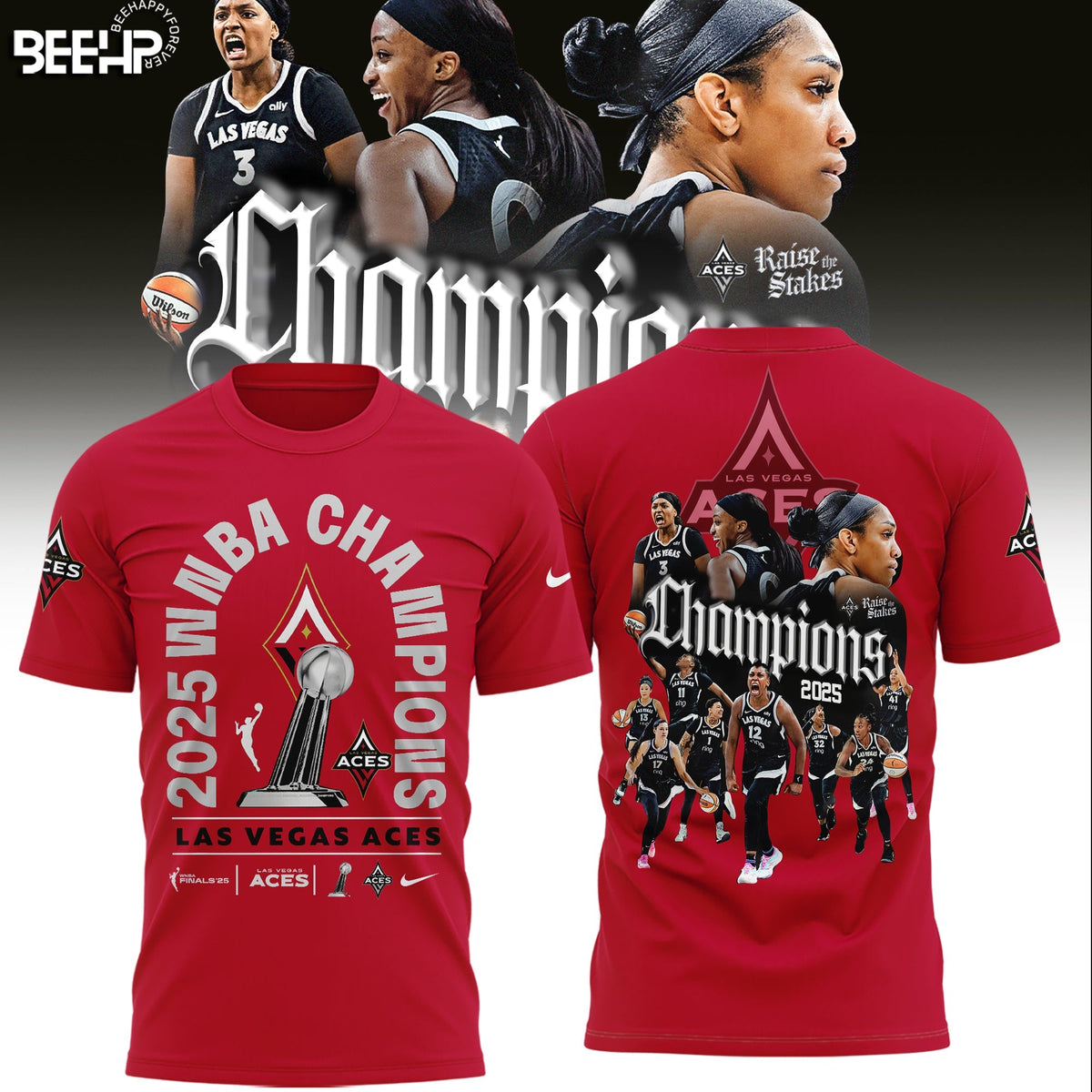 Las Vegas Aces 2025 WNBA Champions Limited Edition T-Shirt