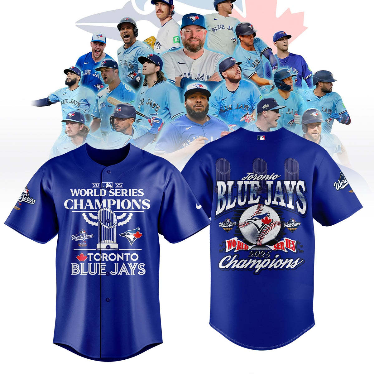 Limited Edition Toronto Blue Jays World Series Champions 2025 Baseball Blue Jersey