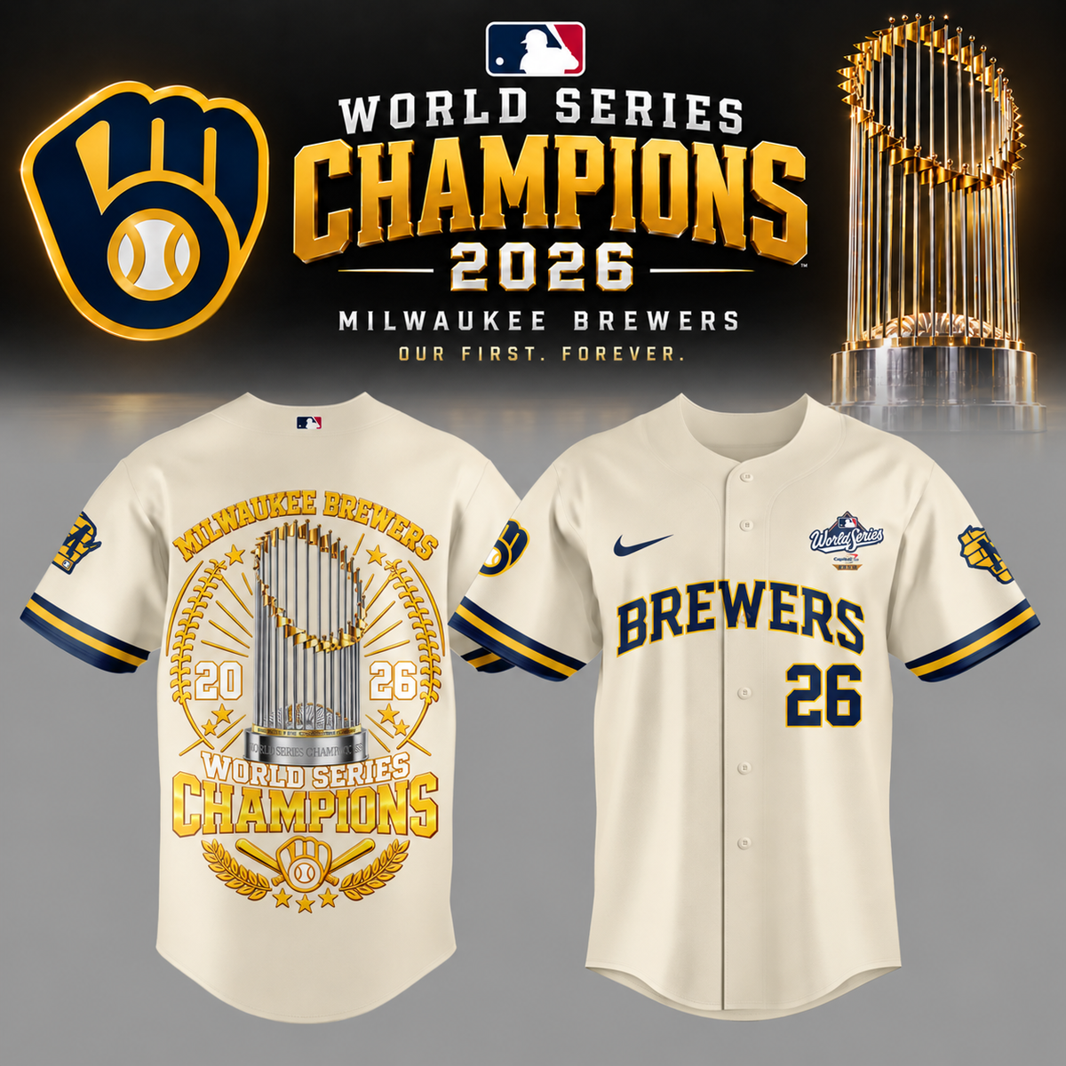 Milwaukee Brewers 2026 World Series Champions – Jersey