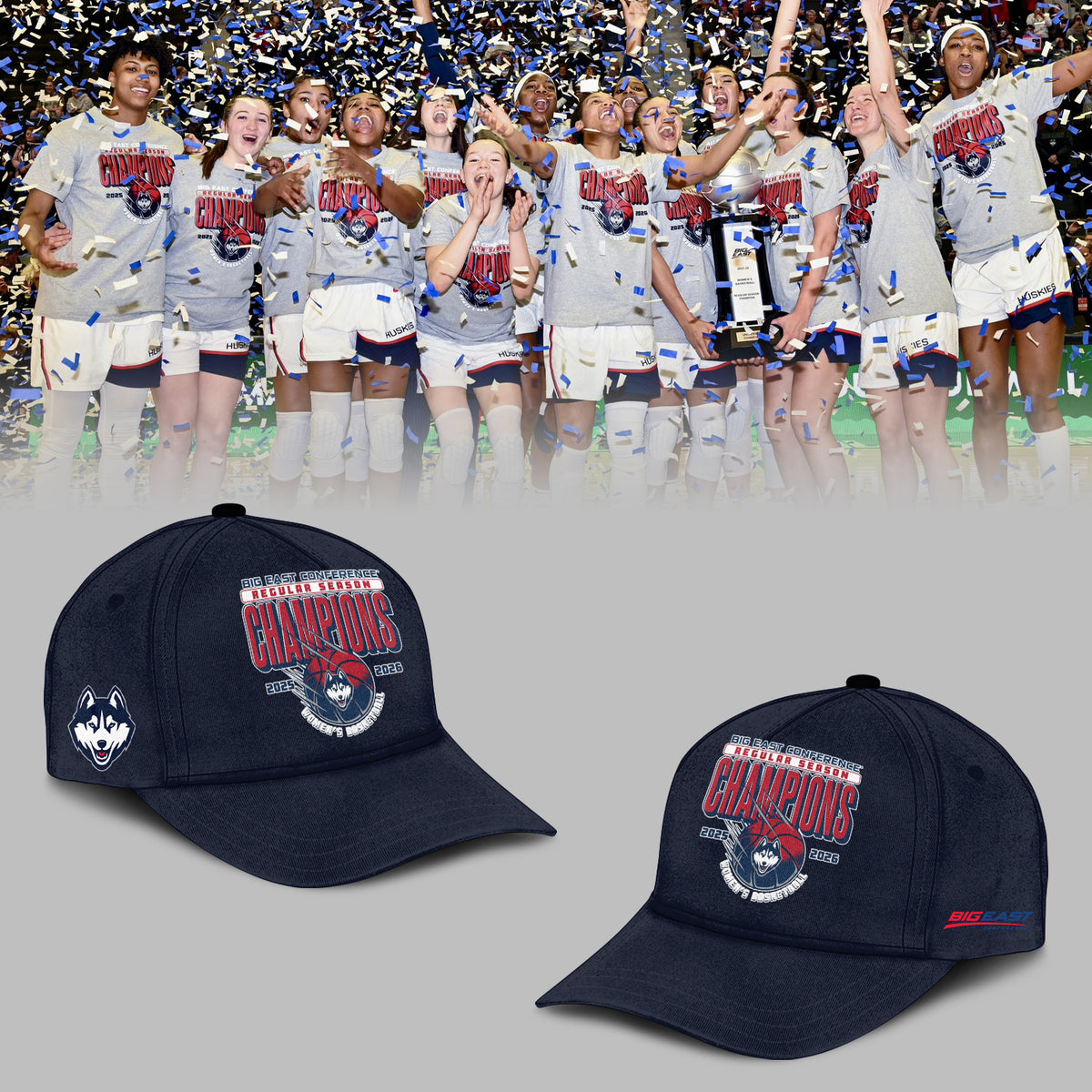 UConn Women’s Basketball 2026 BIG EAST Tournament Champions Hoodie