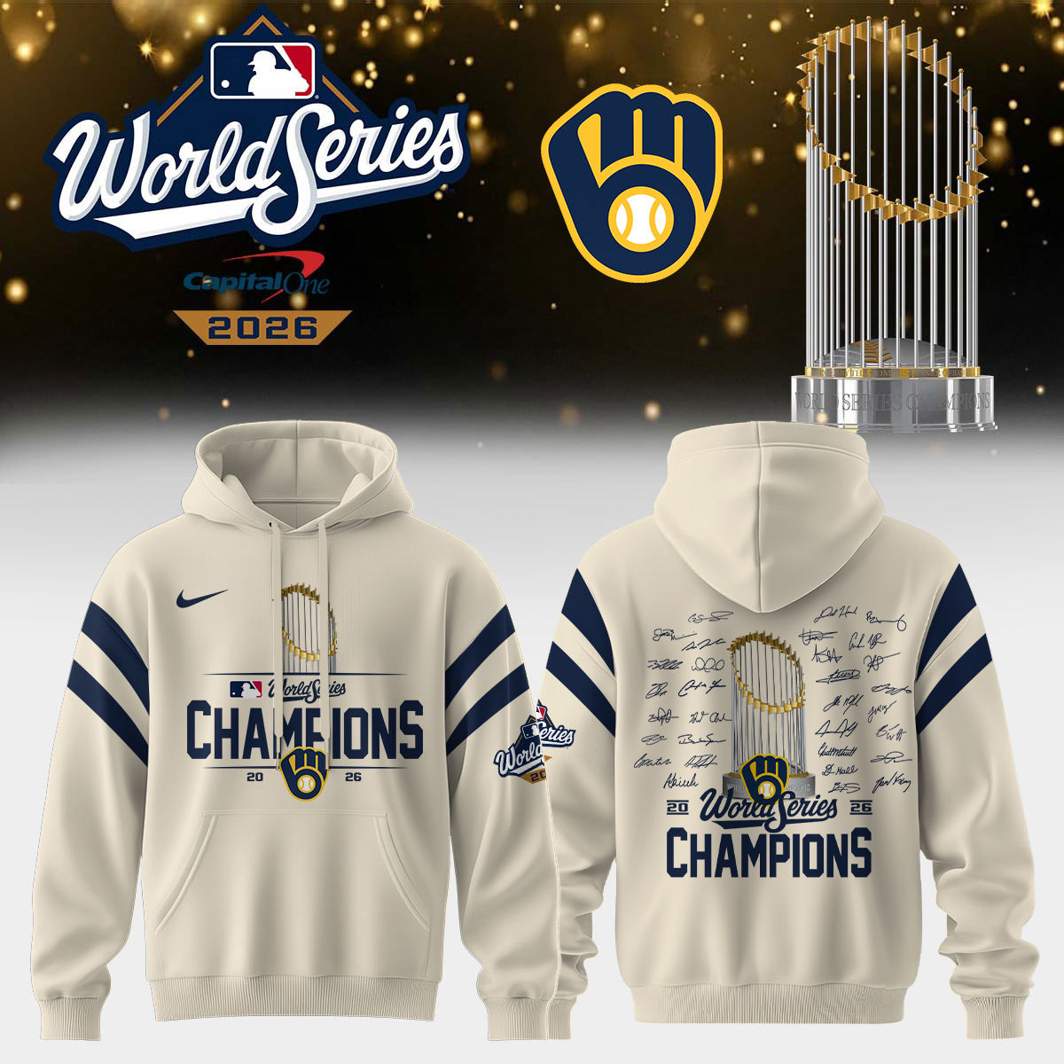 .Milwaukee Brewers 2026 World Series Champions - Hoodie