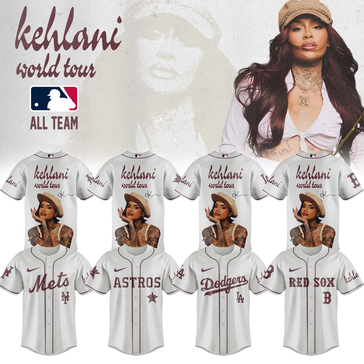 Baseball x Kehlani World Tour 2026 Limited Edition Signature – Jersey