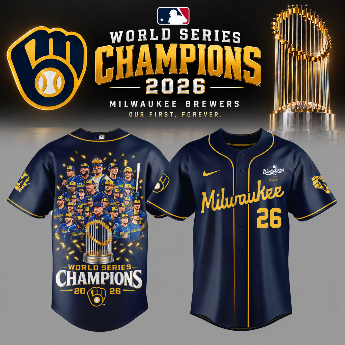 Milwaukee Brewers 2026 World Series Champions – Jersey