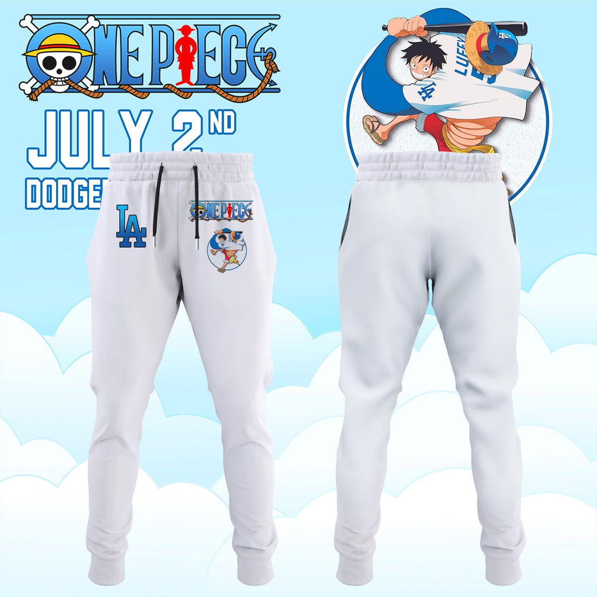,.ONE PIECE Night with the Los Angeles Dogger 2026 Jersey 6
