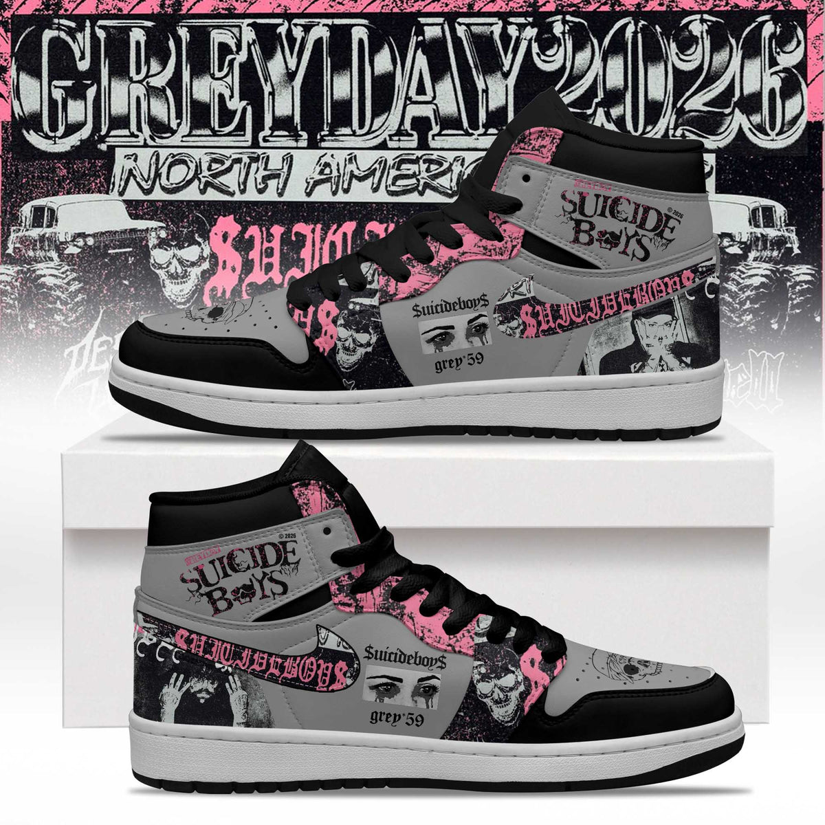 Grey Day 2026: Official Custom Kicks for the Suicideboys Faithful