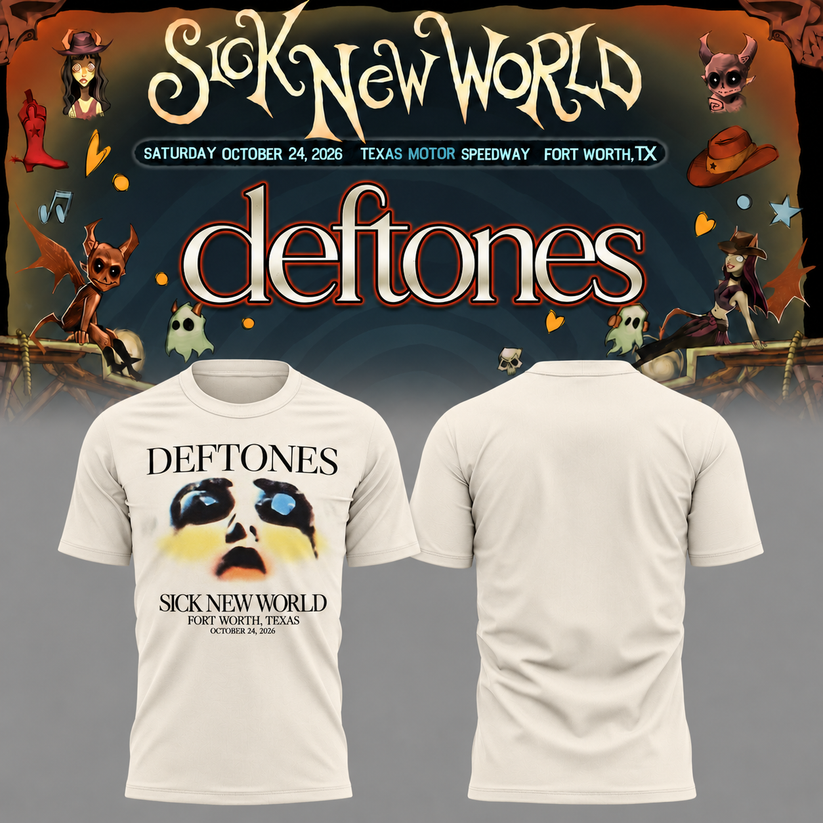 Deftones Sick New World Texas 2026 At Texas Motor Speedway In Fort Worth TX T-shirt