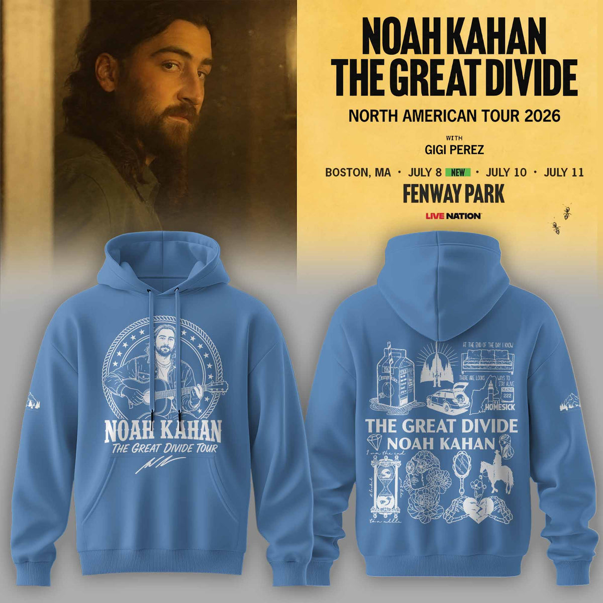 _Noah Kahan – The Great Divide Tour 2026 Limited Hoodie