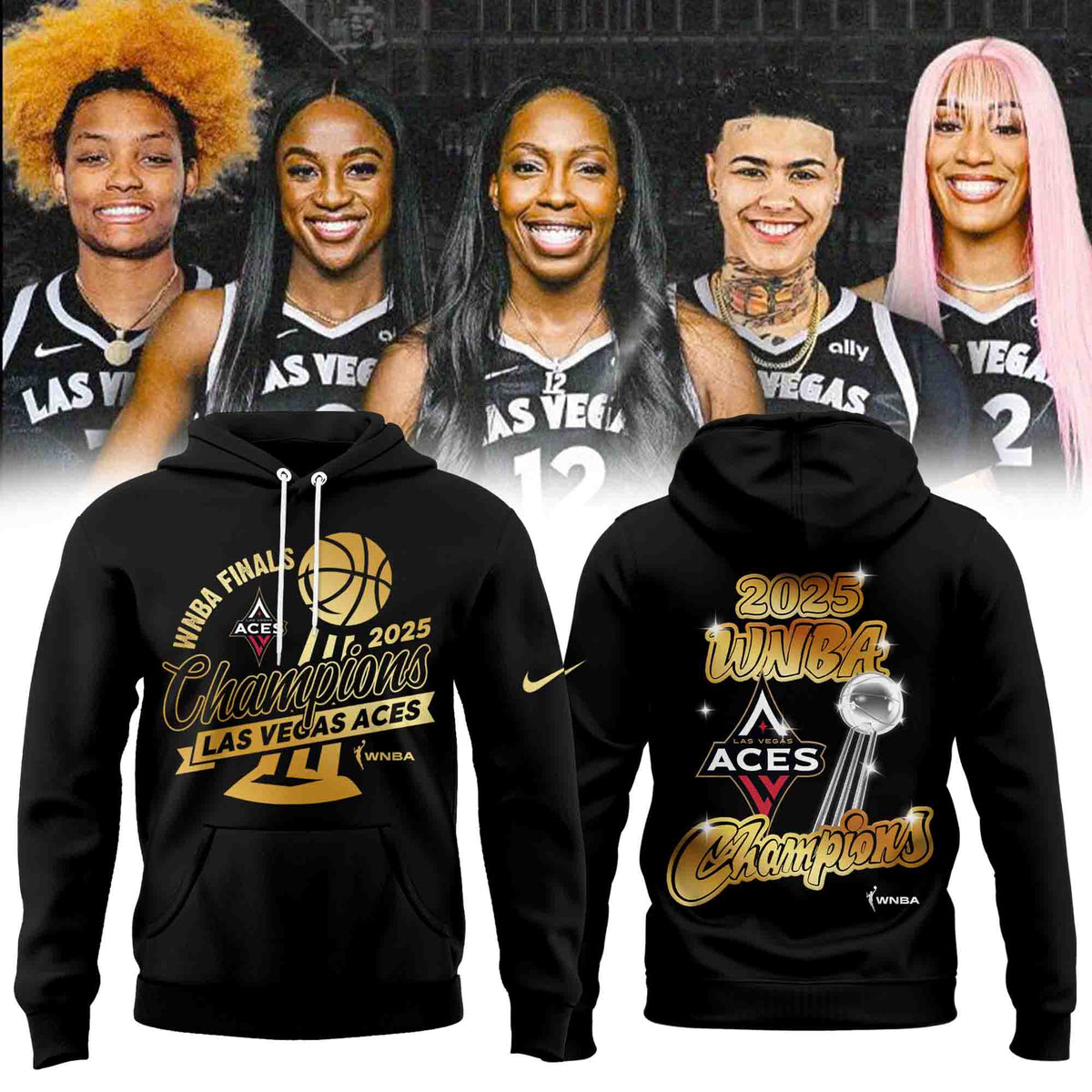 Las Vegas Aces 2025 WNBA Champions Limited Edition Hoodie