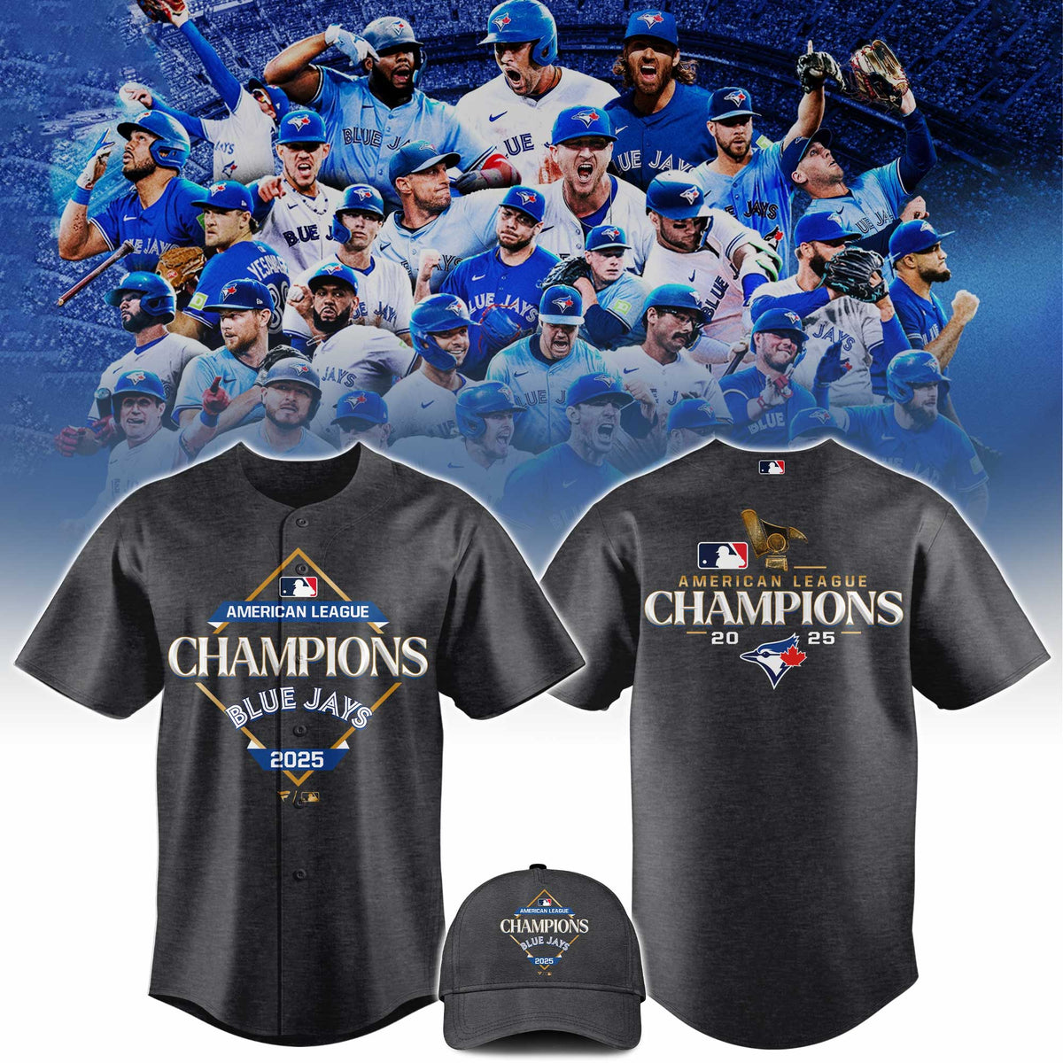 2025 American League Champions Toronto Blue Jays Baseball Jersey