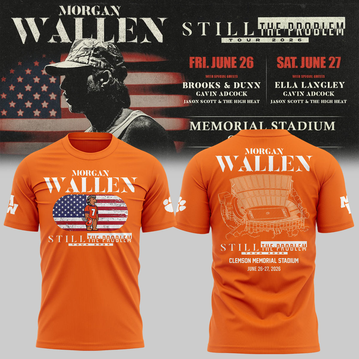 MW “Still The Problem Tour”at Clemson Memorial Stadium Shirt