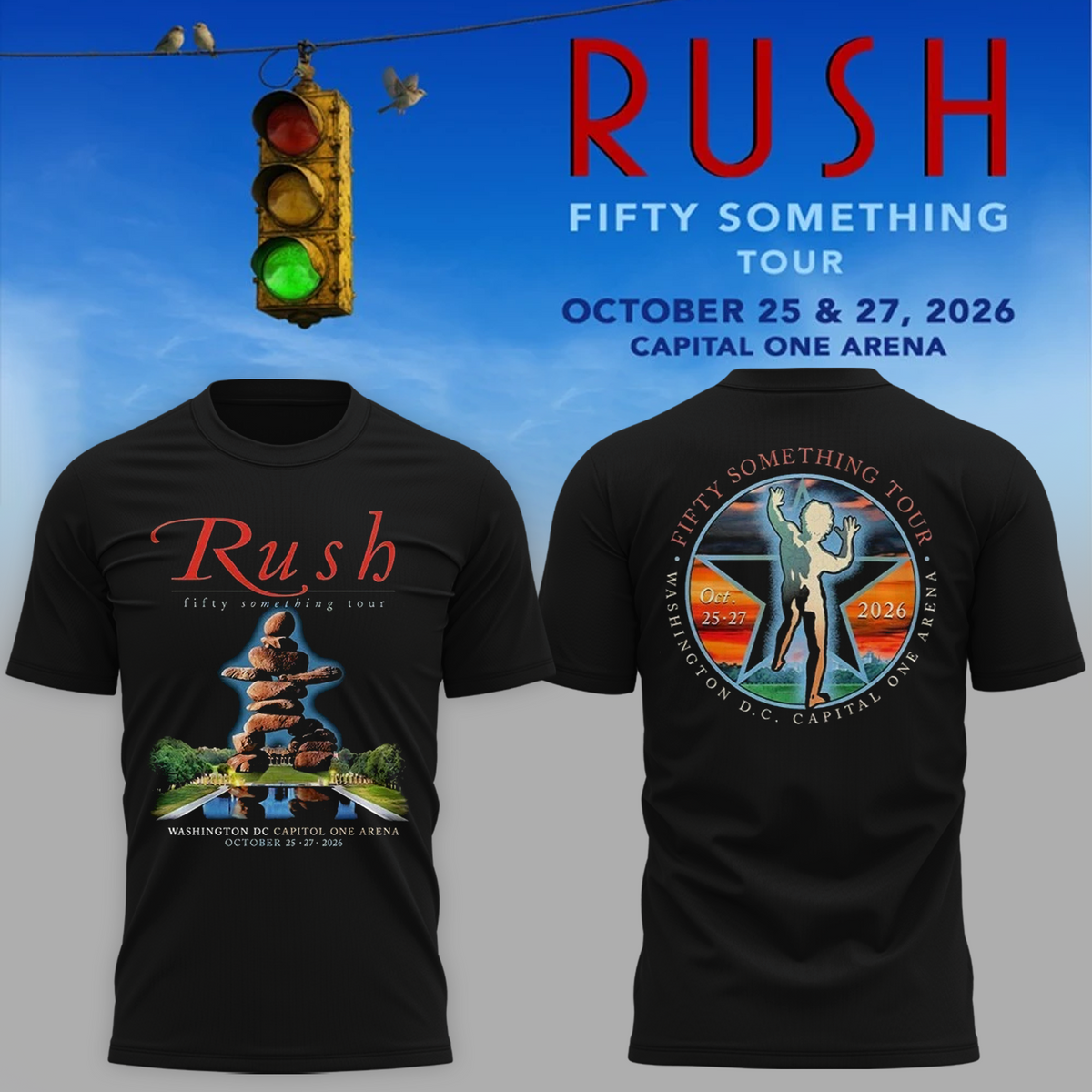 Official RUSH Washington DC T-Shirt – October 25 & 27, 2026 Capital One Arena