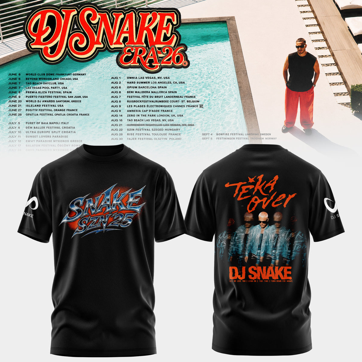 DJ Snake – Tour Era 2026 Limited Tshirt Edition Collection Is Here