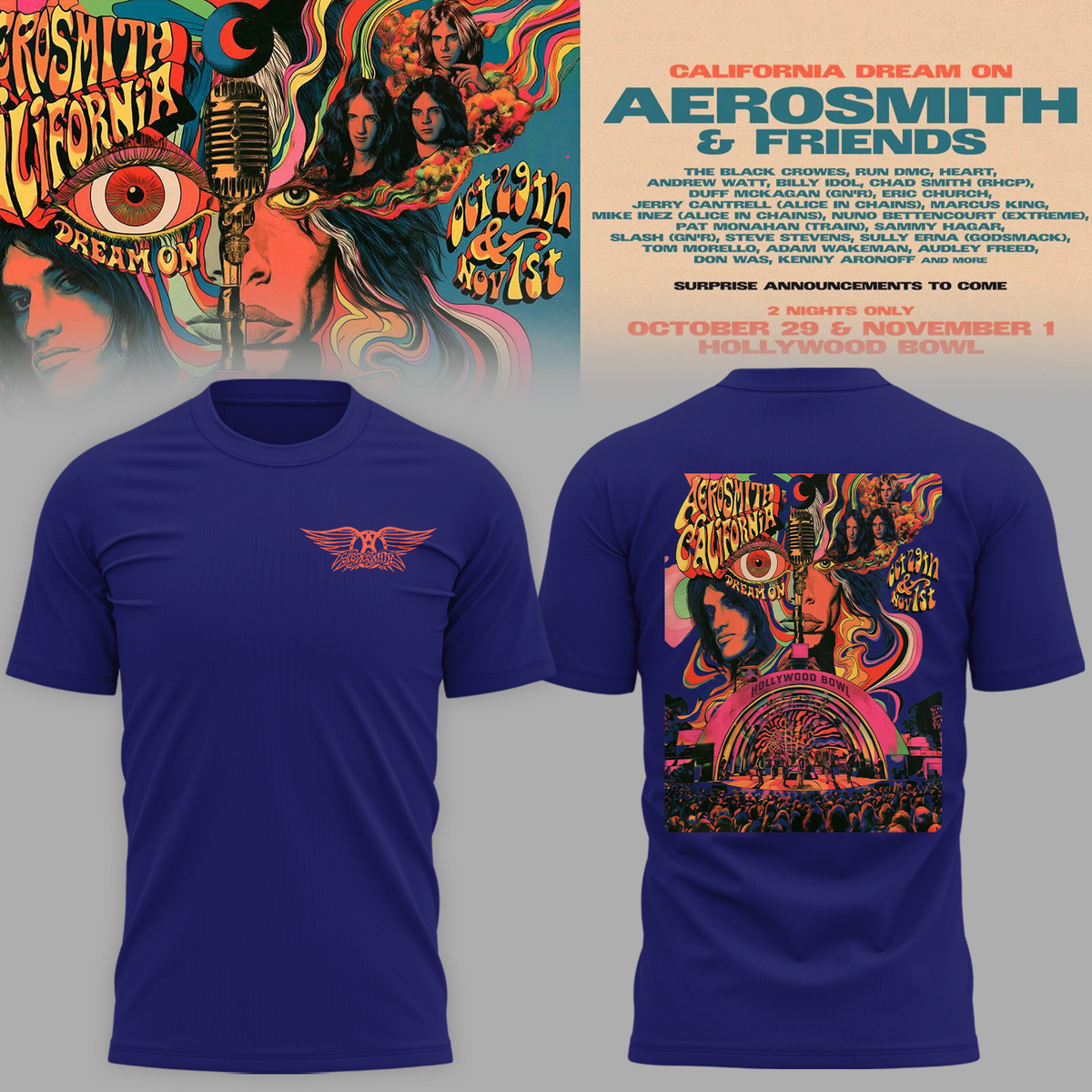 🤘 Aerosmith & Friends October 29–November 1 Tee