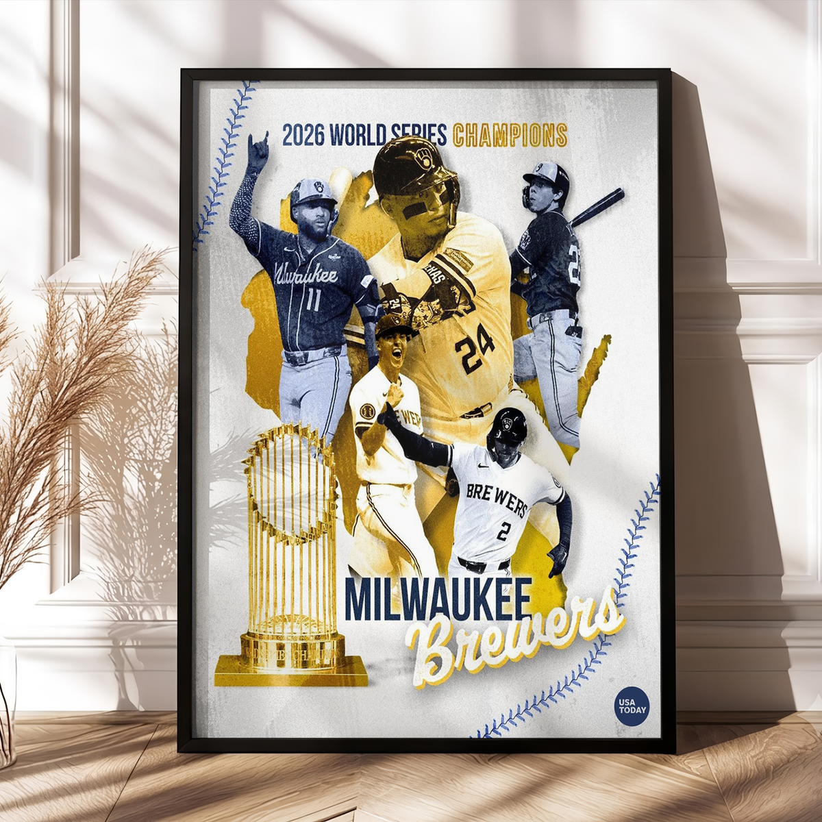 Milwaukee Brewers 2026 National League Champions Win Our Way Home Decor Poster Canvas