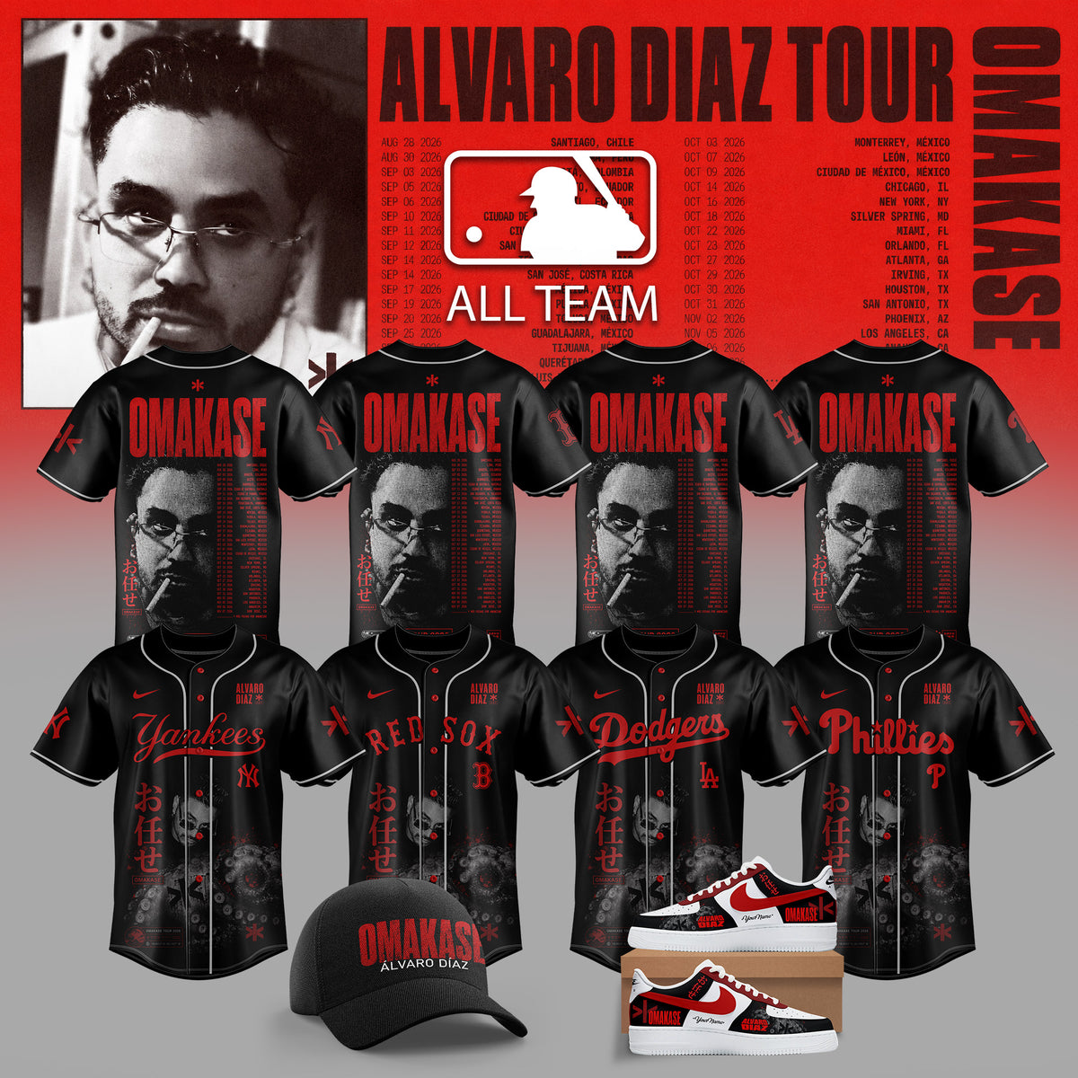 all team x Álvaro Díaz Omakase 2026 Tour Merch Jersey