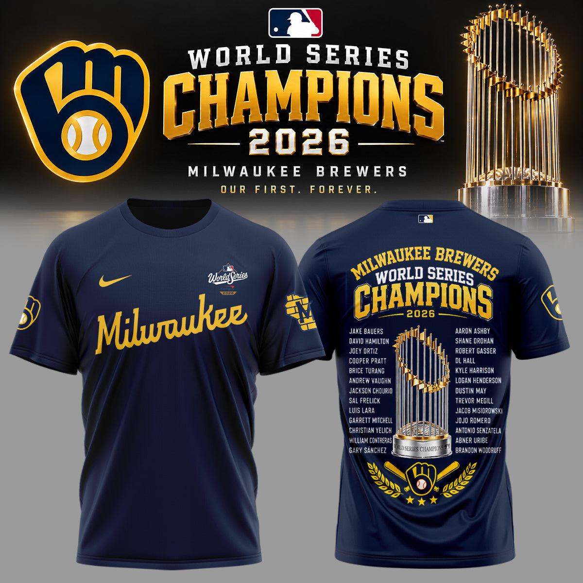 Milwaukee Brewers 2026 World Series Champions – Tshirt