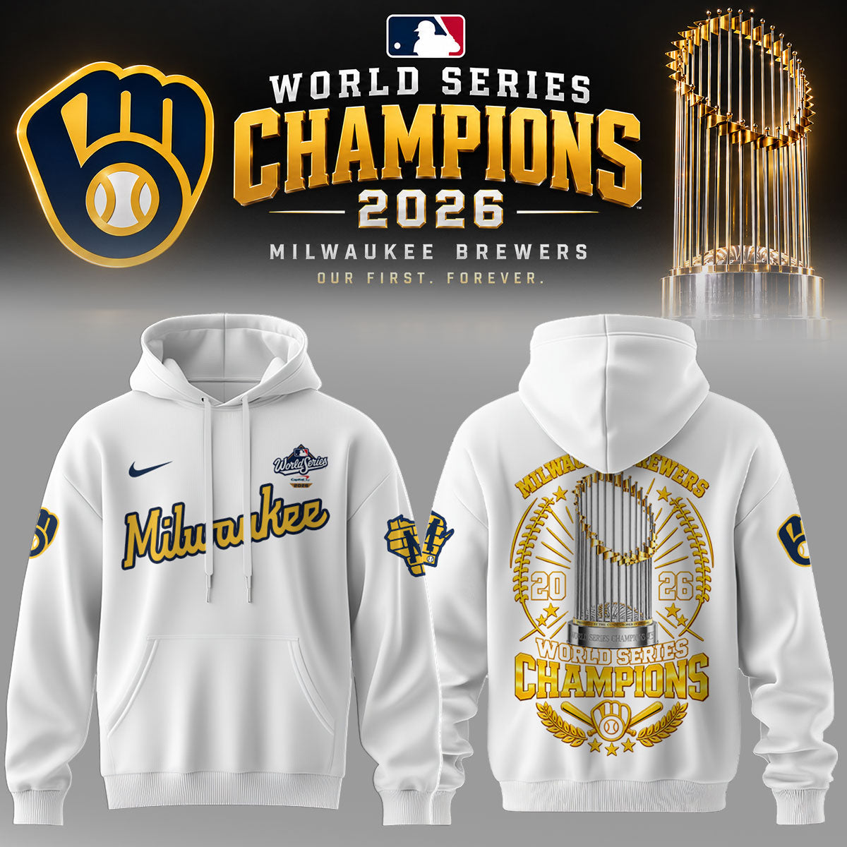 Milwaukee Brewers 2026 World Series Champions – Hoodie