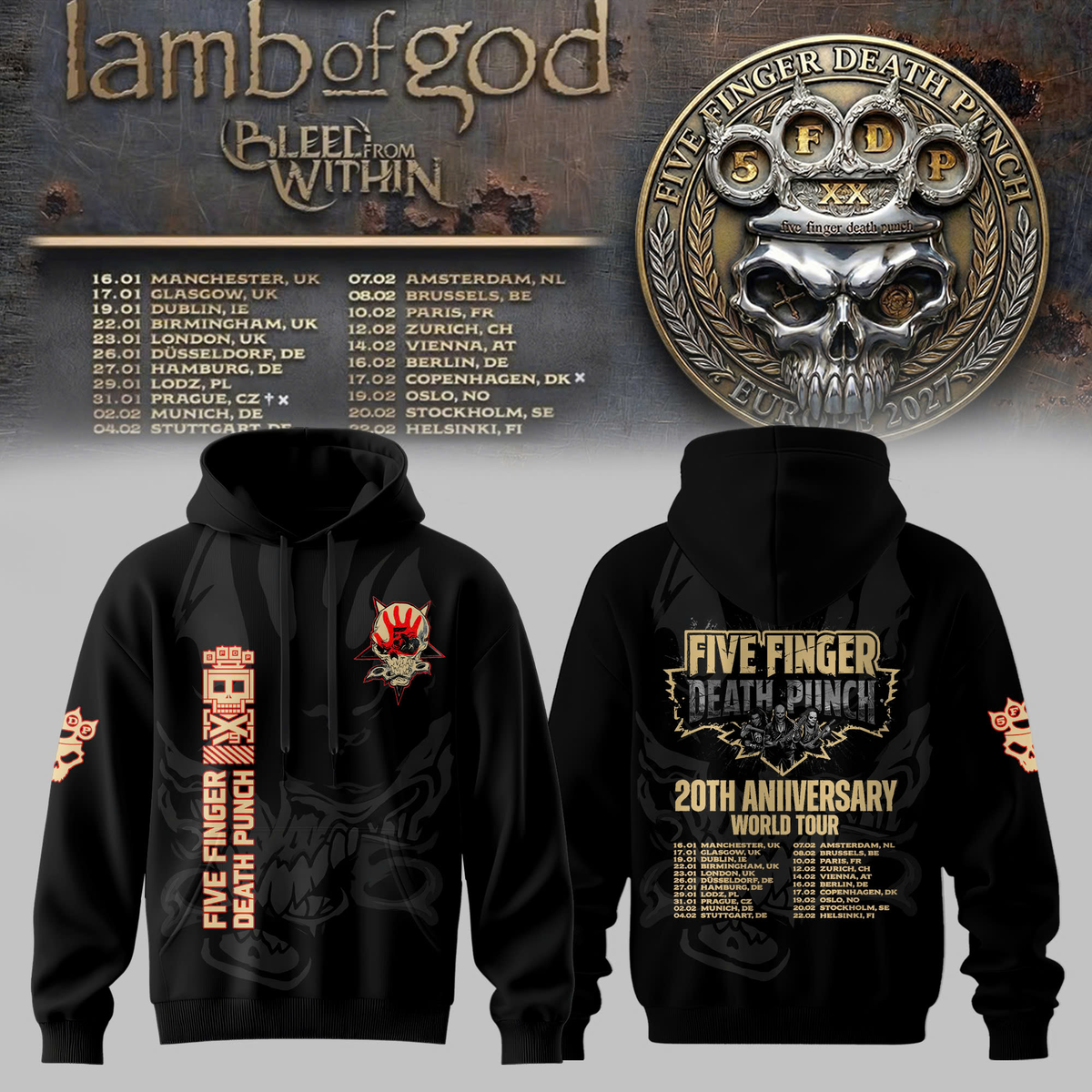 Golden Wreath Skull Hoodie Edition