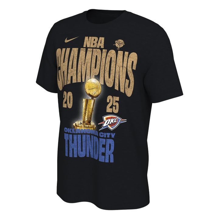 OKC THUNDER ON-COURT T-SHIRT 2025 Champions - OKC Thunder Won For City Shirt
