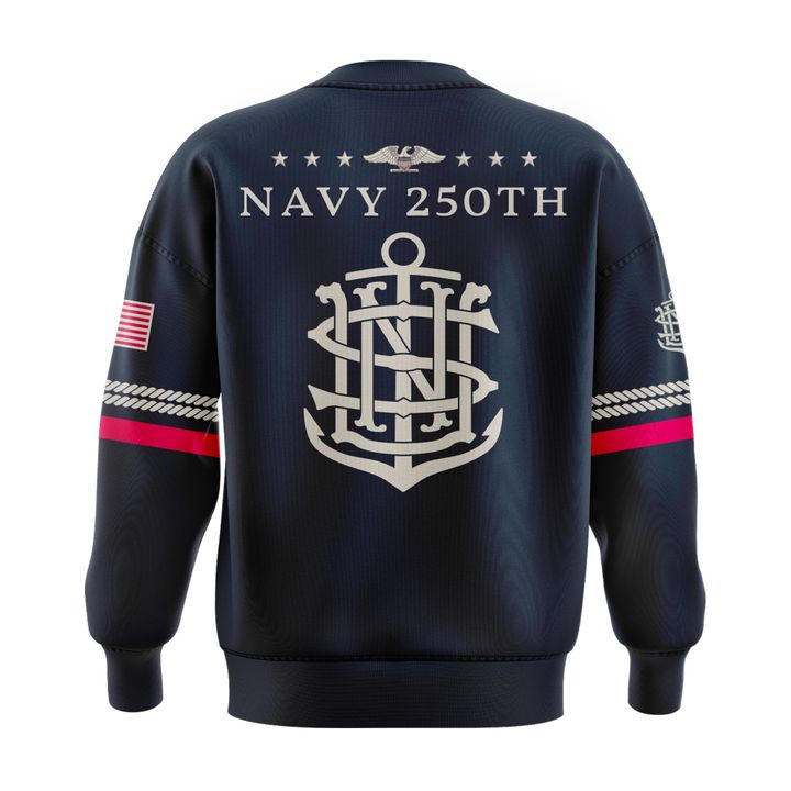 Navy Sideline Collection - Navy Midshipmen Sweatshirt 250th Anniversary Uniform