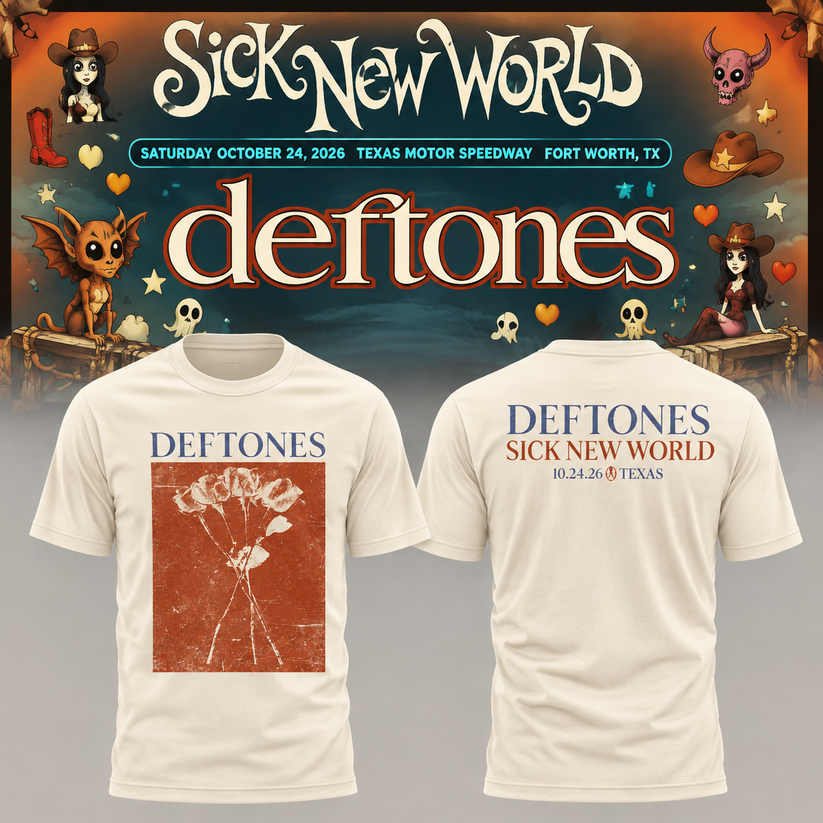Deftones Sick New World Texas 2026 At Texas Motor Speedway In Fort Worth TX T-shirt