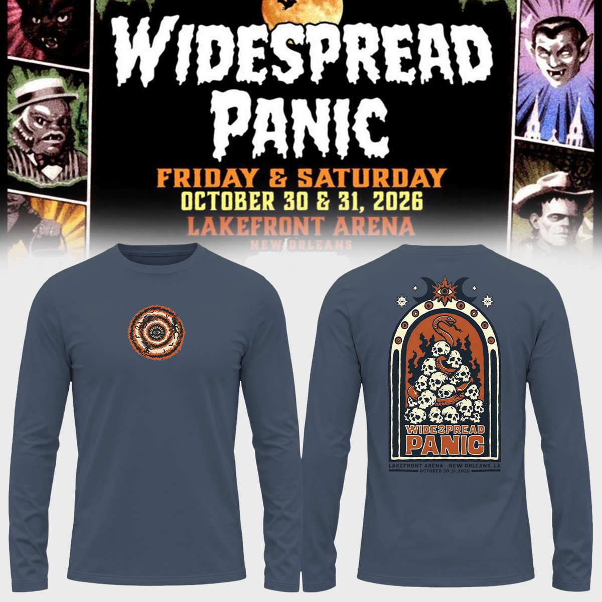 🚗 Widespread Panic Vintage Horror LongTee
