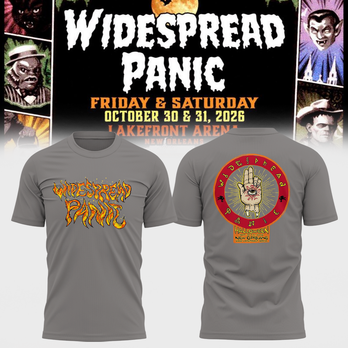 🚗 Widespread Panic Vintage Horror Tee