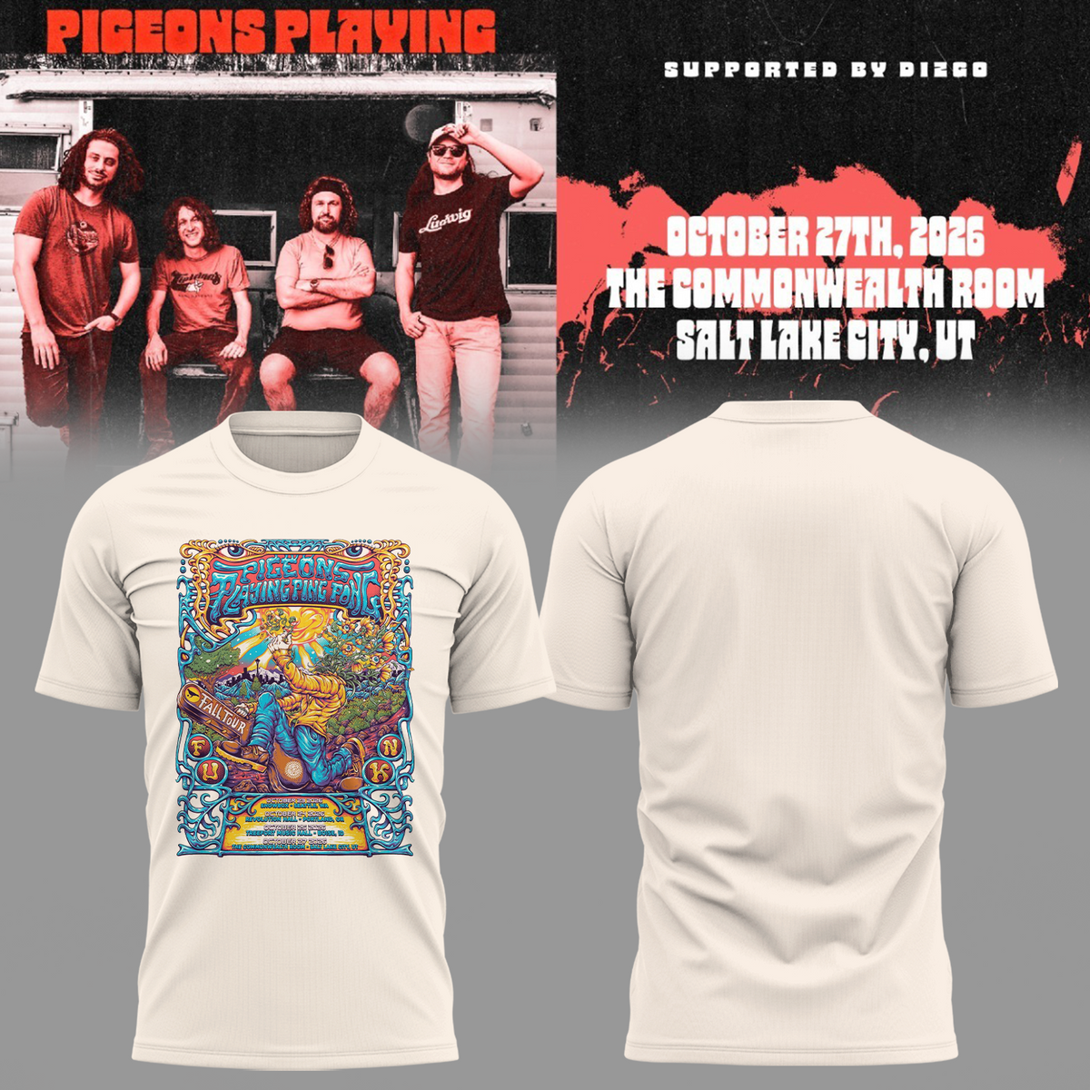 Pigeons Playing Ping Pong Fall Tour 2026 October 23-27 In Seattle Portland Boise And Salt Lake City Unisex T-Shirt