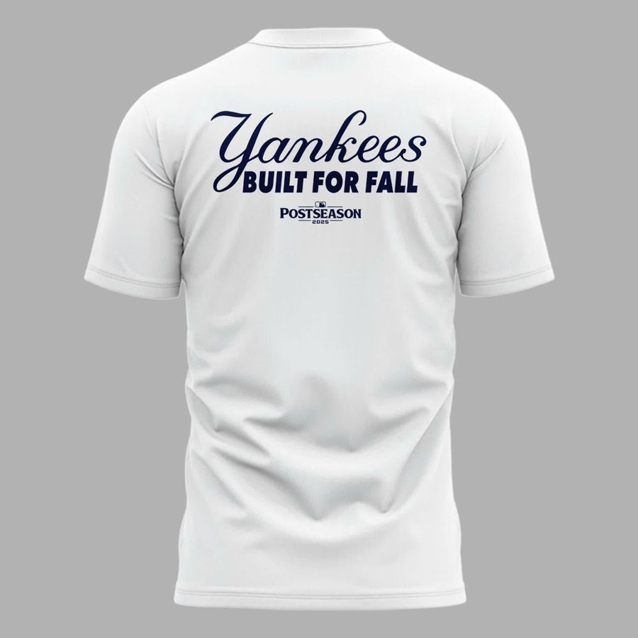 NY Yankees White 2025 Postseason T-Shirt - Limited Edition