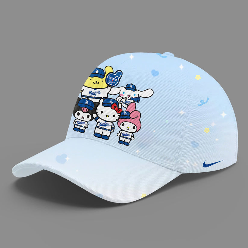 Hello Kitty x LA Dodgers 2025 World Series Champions T-Shirt - 3D All Over Printed