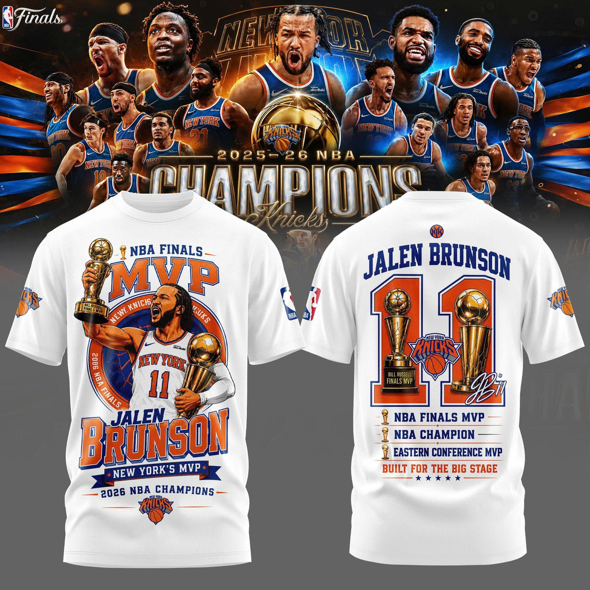_ Jalen Brunson New York Knicks 2026 Finals MVP T-Shirt