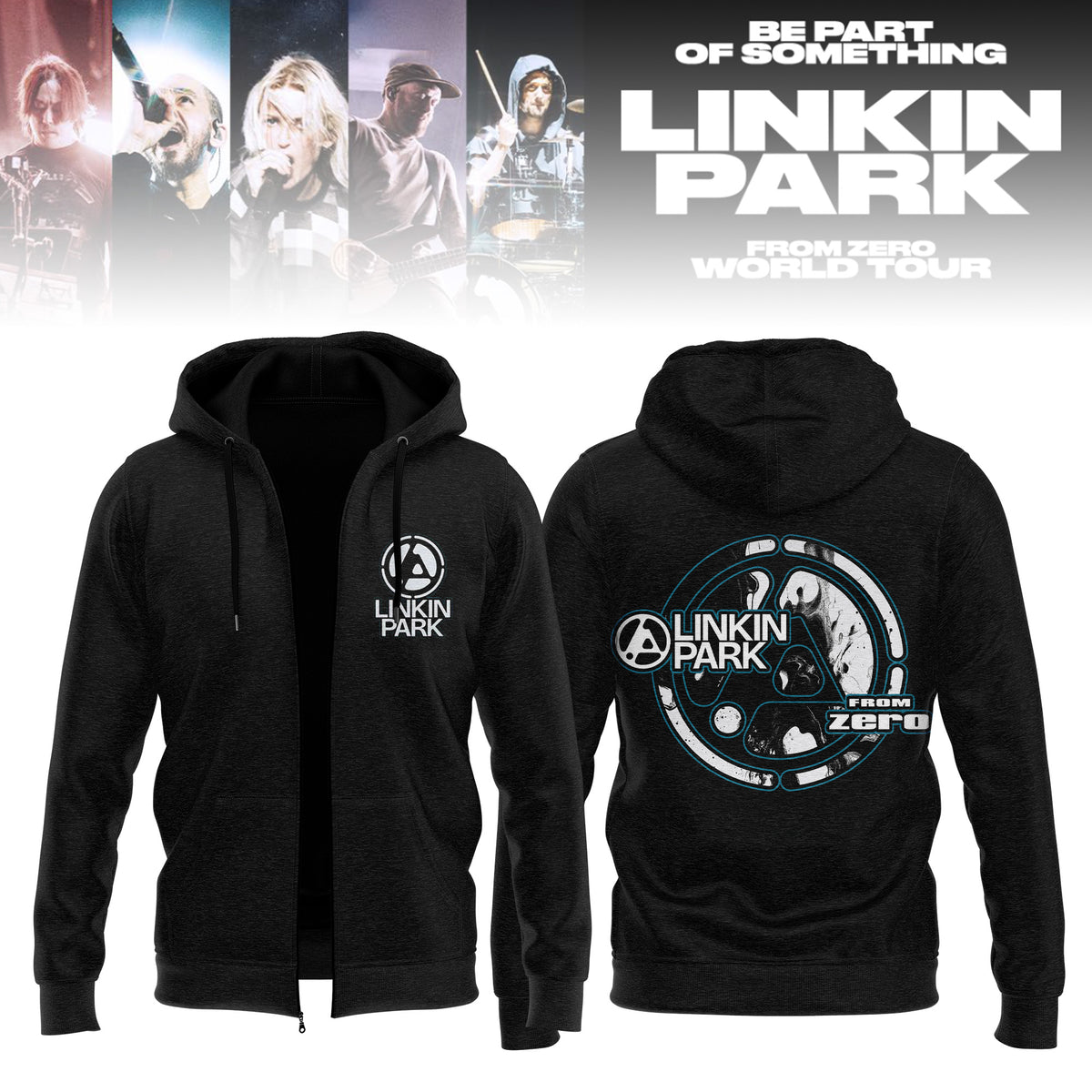 Linkin Park From Zero World Tour 2026 Signed Zip Hoodie