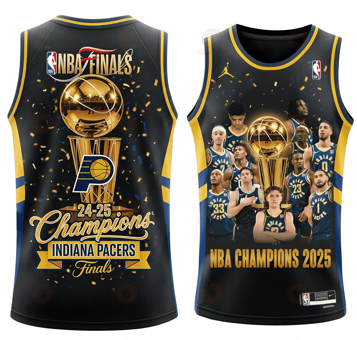 Indiana Pacers Basketball Champions Finals 2025 3D Basketball Jersey