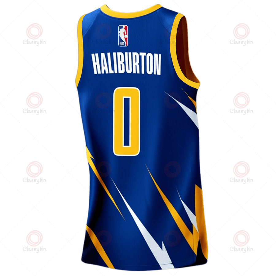 Indiana Pacers Tyrese Haliburton Indiana Basketball 3D Basketball Jersey