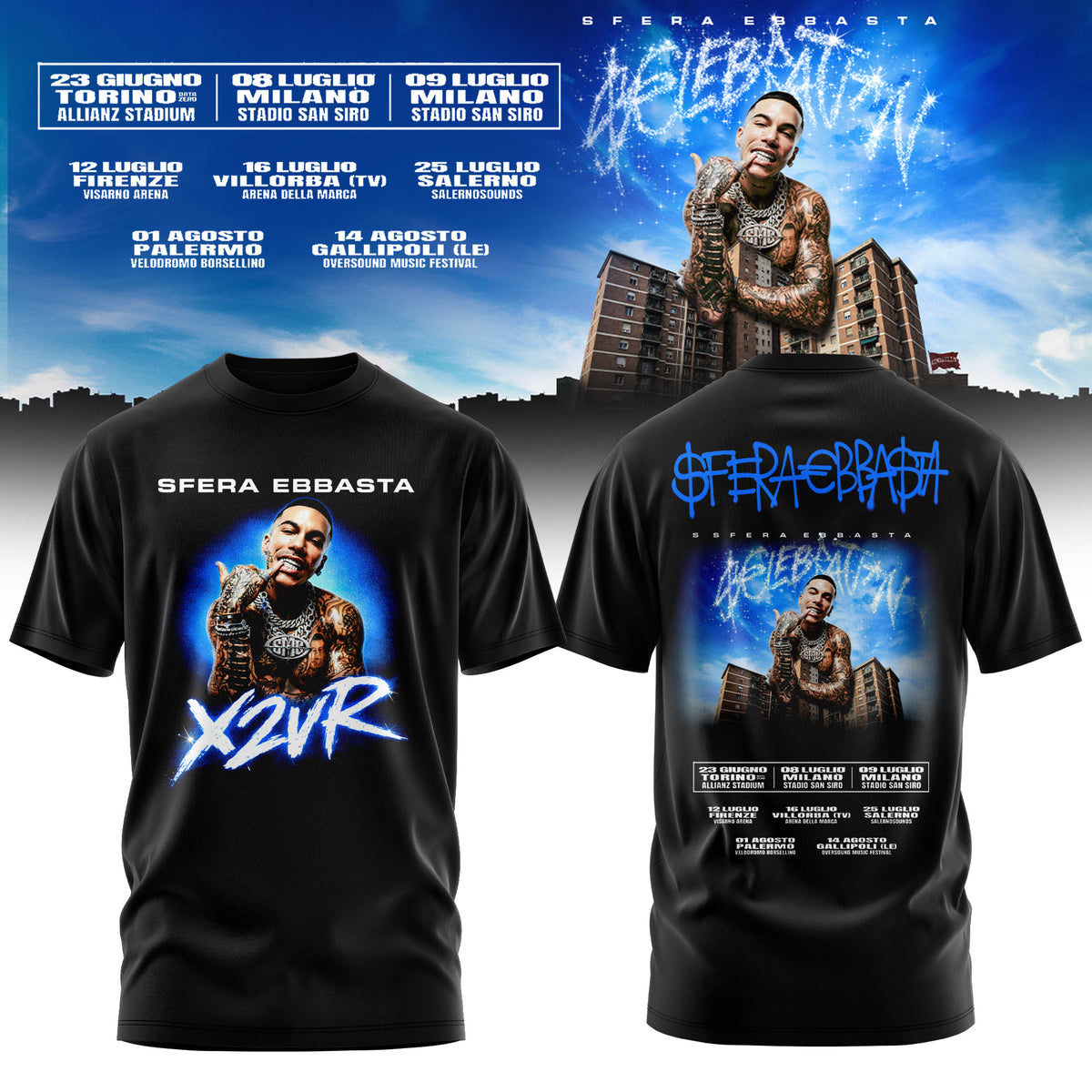 Sfera Ebbasta Tour 2026 Limited Tshirt