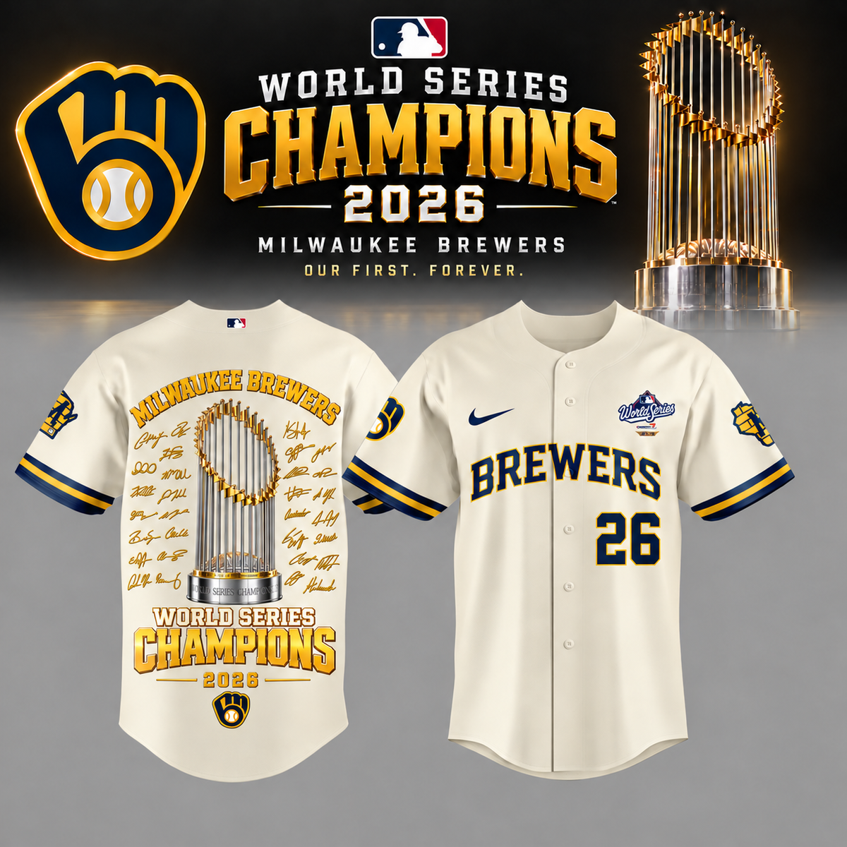 Milwaukee Brewers 2026 World Series Champions – Jersey