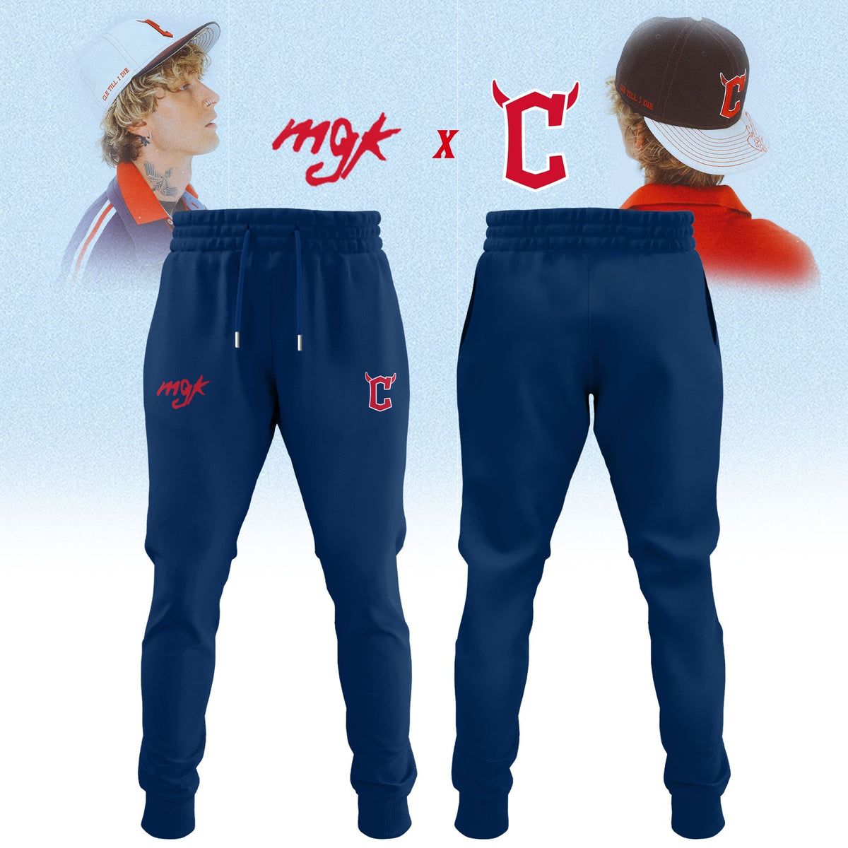 Cleveland Guardians x Mgk 2025 Limited Baseball Hoodie Navy