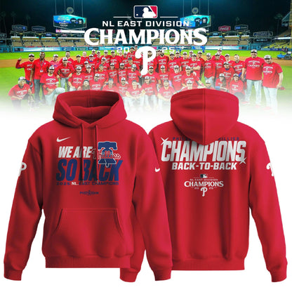 Philadelphia Phillies Hoodie BACK-TO-BACK NL EAST CHAMPIONS