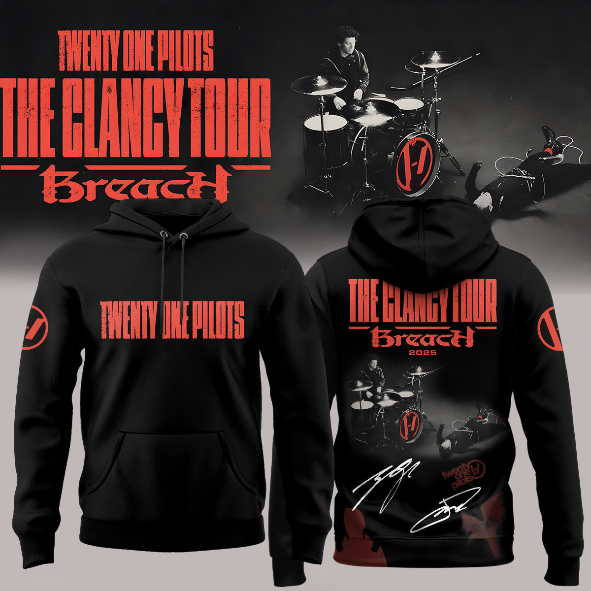 Twenty One Pilots The Clancy Tour: Breach Hoodie