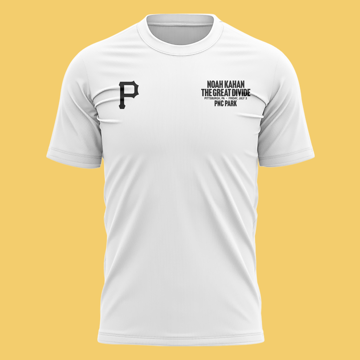 Limited Edition Pittsburgh Pirates x Noah Kahan White Tshirt 2026