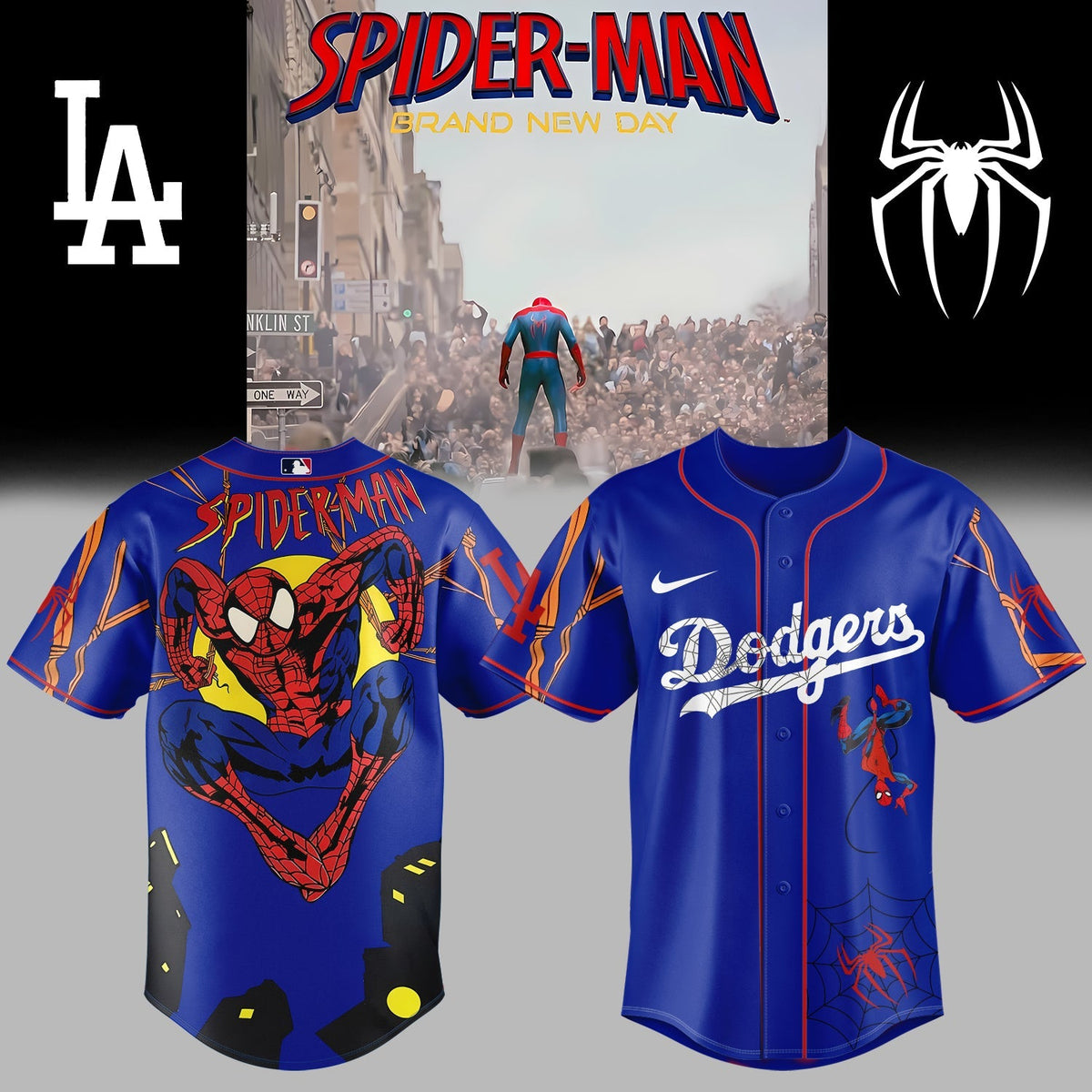 Los Angeles Dodgers Jersey x Spider-Man: Brand New Day 2025