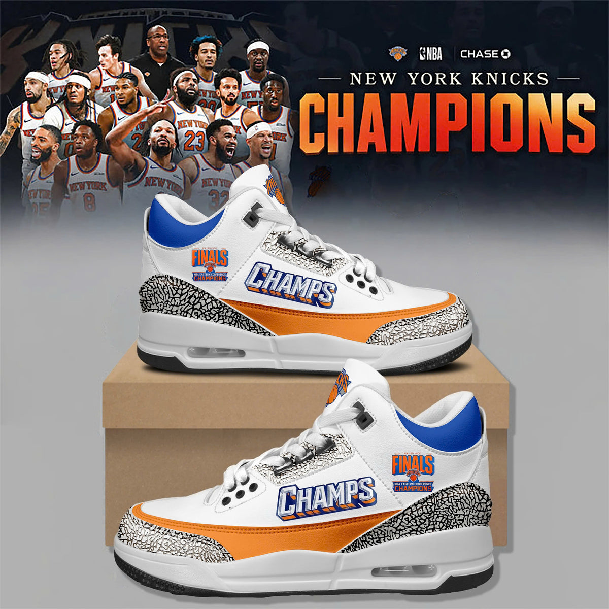 New York Knicks Eastern Conference Champions Shoes