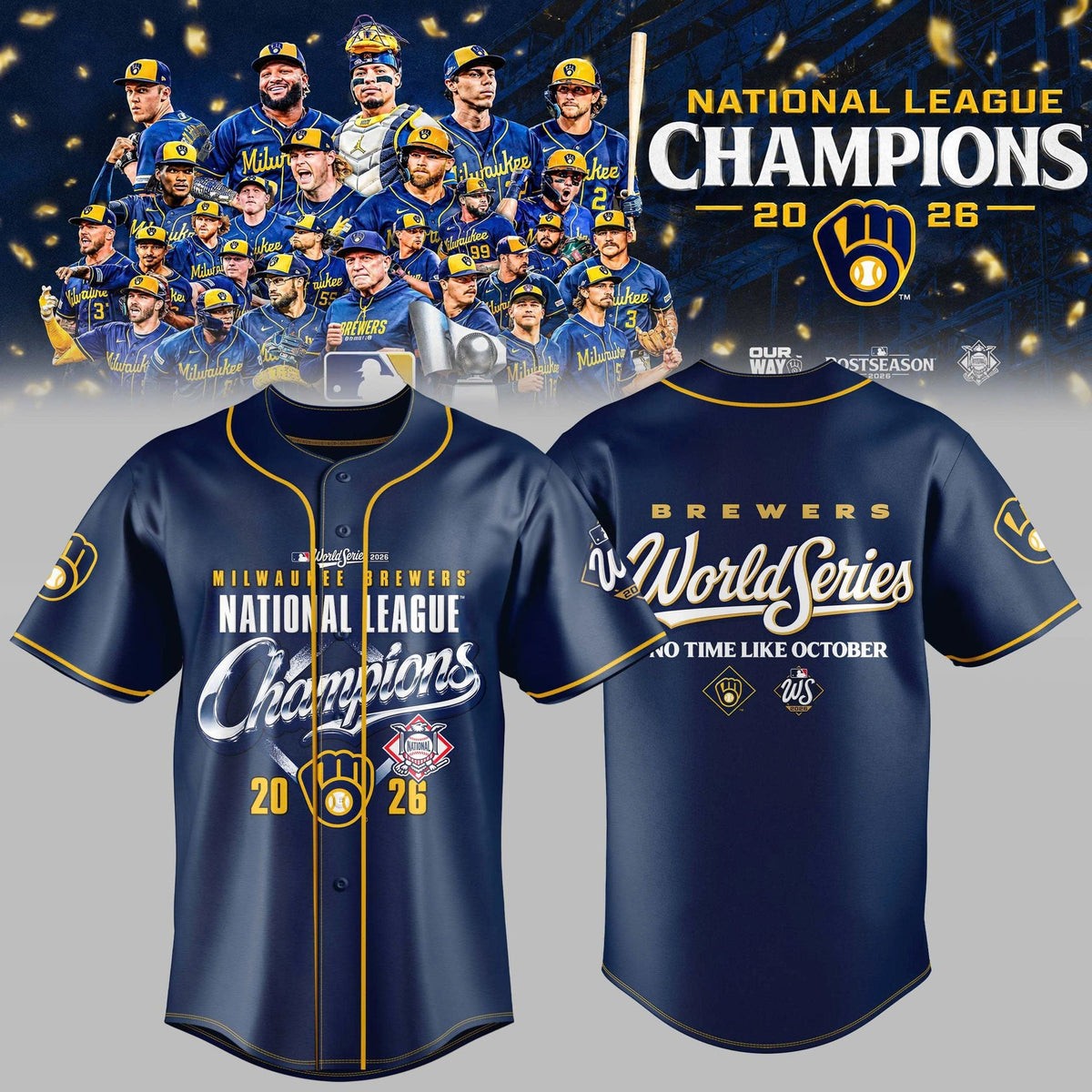 Milwaukee Brewers NLCS Champions 2026 Limited Edition Baseball Jersey