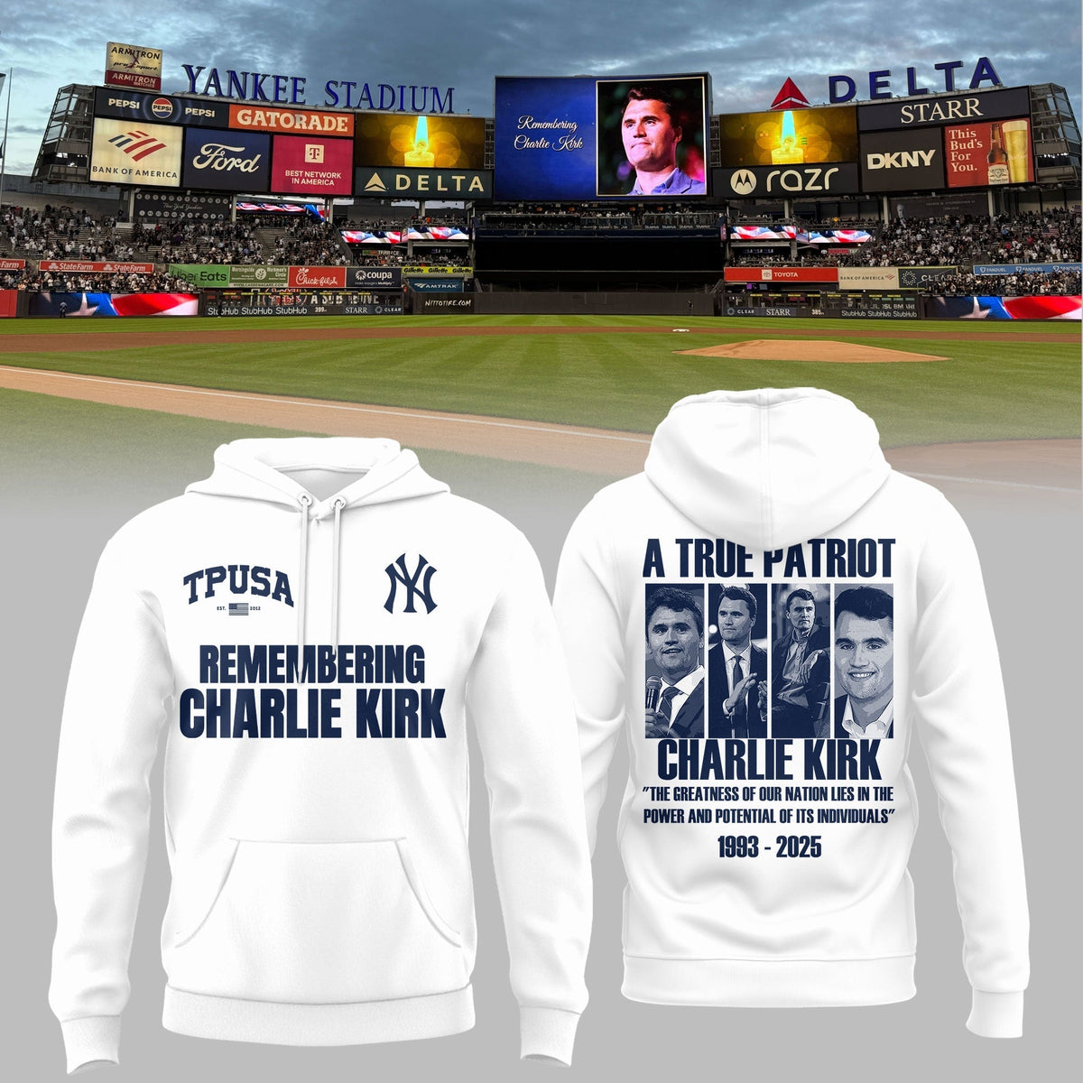 Remembering Charlie Kirk – New York Yankees Hoodie