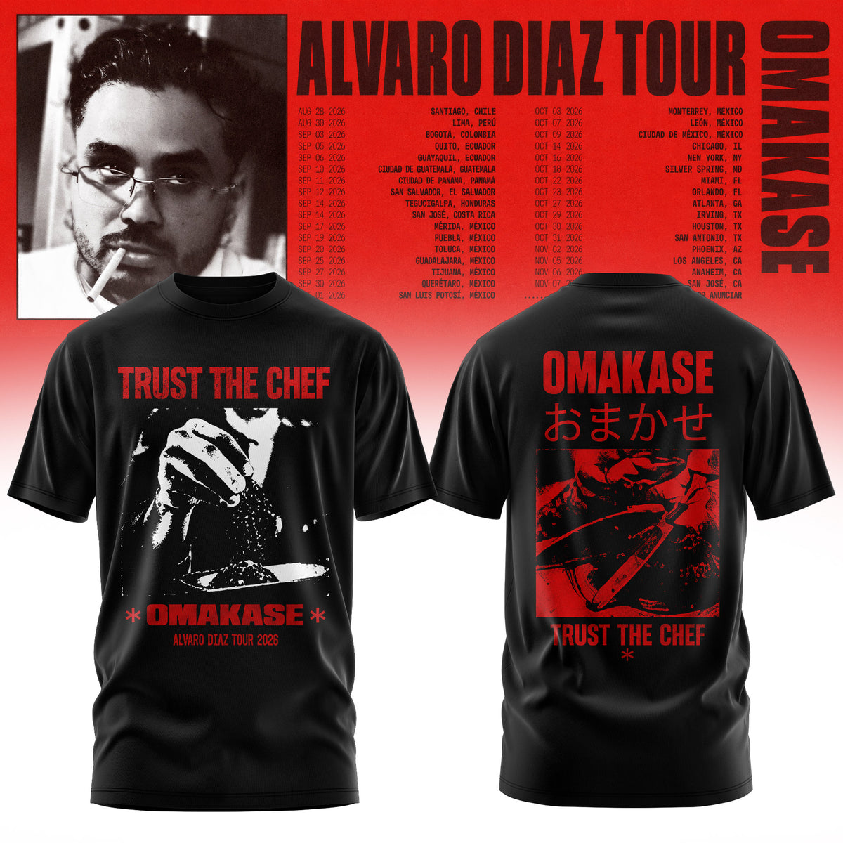 Álvaro Díaz Omakase 2026 Tour Merch Tee