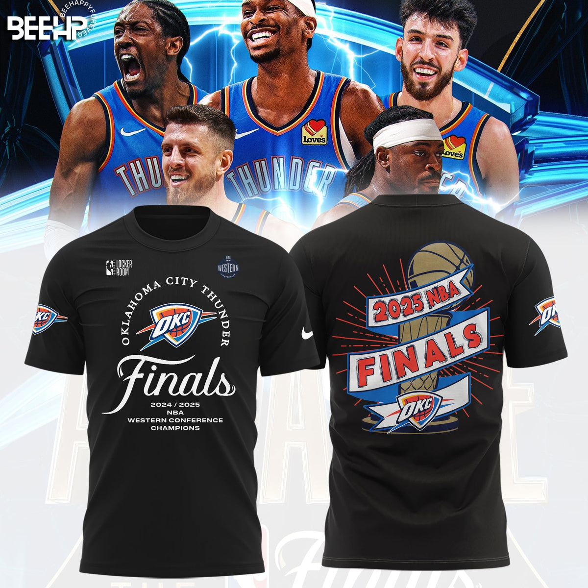 Oklahoma City Thunder 2025 Western Conference Champions T-Shirt